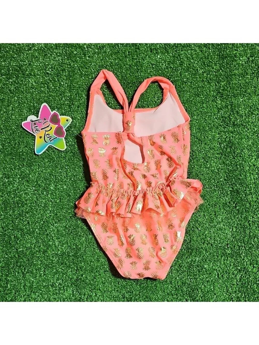 Coral Pineapple Print 2T Swimwear